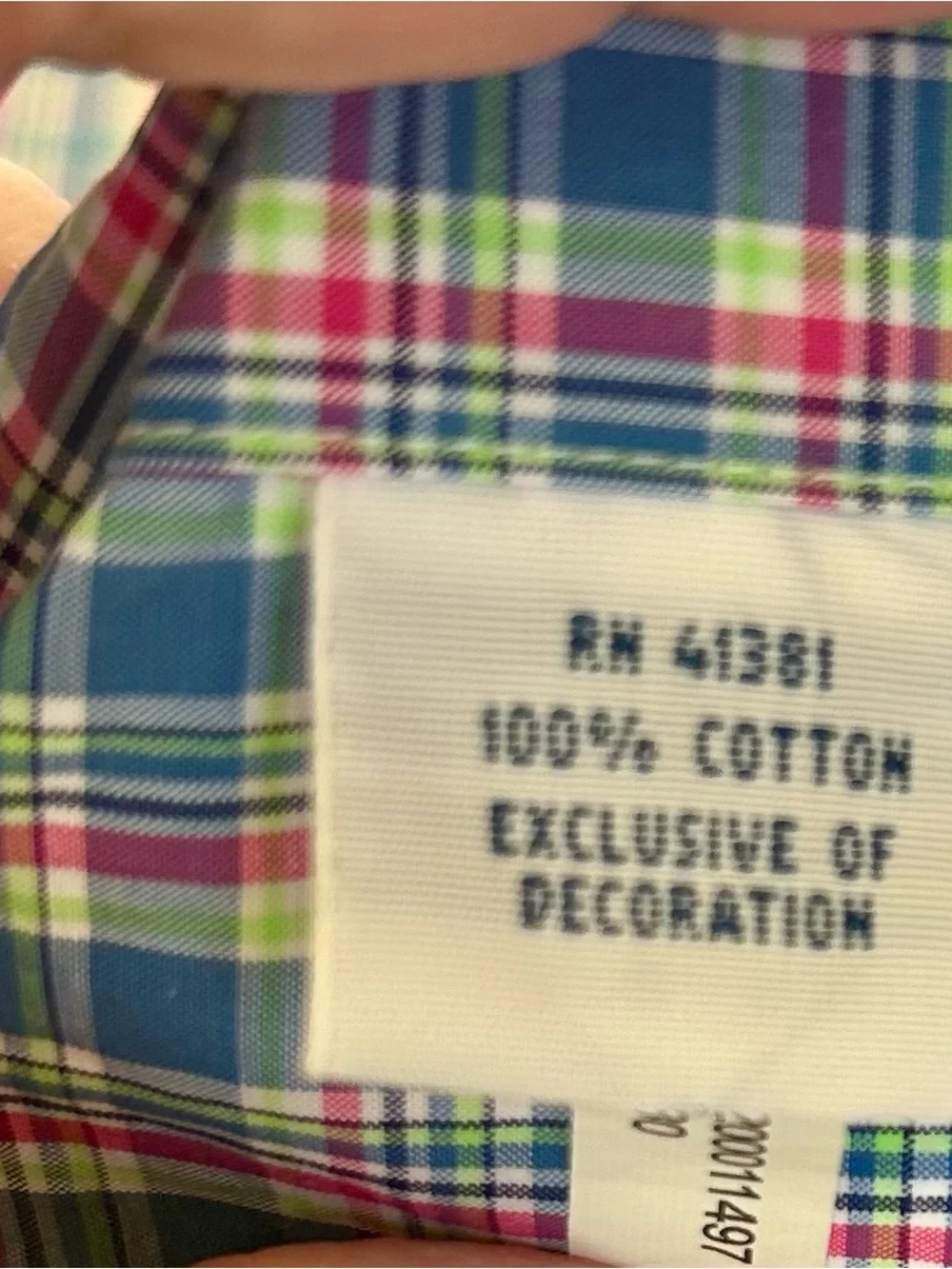 Ralph Lauren Blue/Pink/Green Windowpane Plaid Button-Down